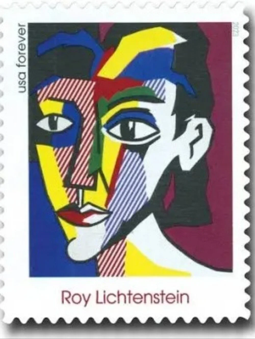 100 Roy Lichtenstein 2023 Forever Postage Stamps Postal USPS Mailing Pop Art